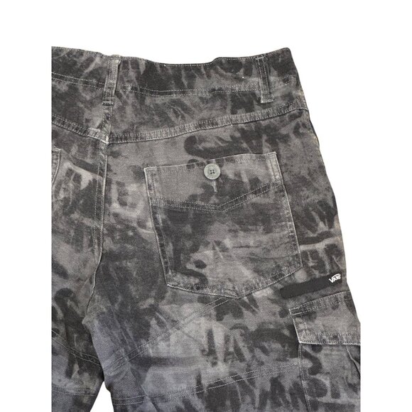 Vans Cargo Shorts 32 Black Tie-Dye Cotton Mens Casual Shorts - Picture 6 of 6